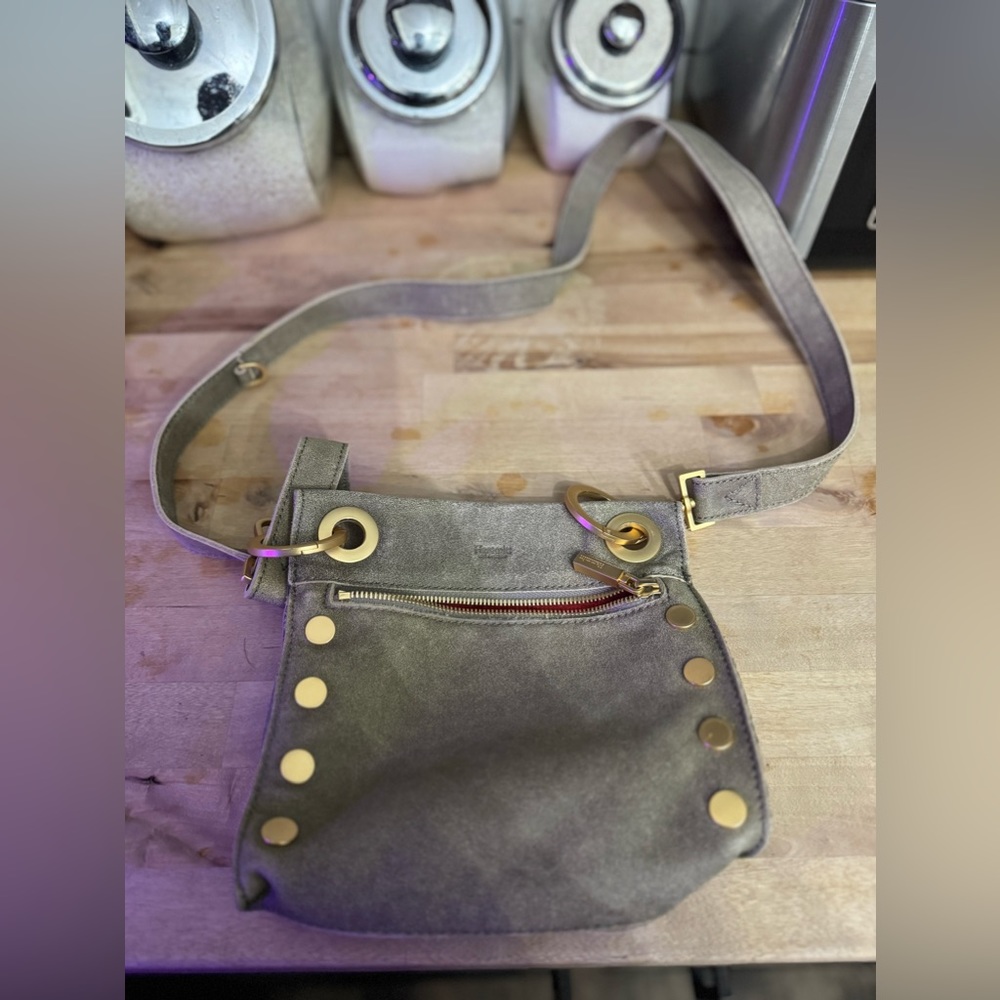 Hammitt Tony Crossbody Pewter/ Brushed Gold Med Retail $345